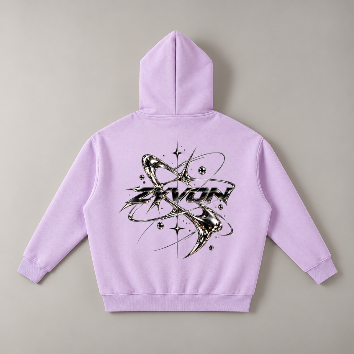 ZYVON Chrome Orbit Zip-Up | Oversized Zip Hoodie